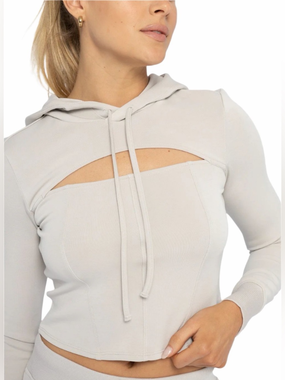 Mono B Corset Style Hoodie Sz Medium NWT